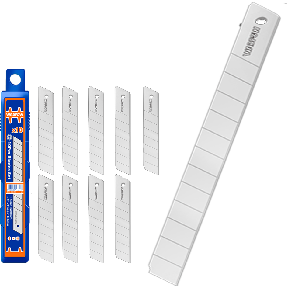 Wadfow Snap-Off Knife Blade Set 10PCs | Wadfow by KHM Megatools Corp. Wadfow Snap-Off Knife Blade Set 10PCs | Wadfow by KHM Megatools Corp.